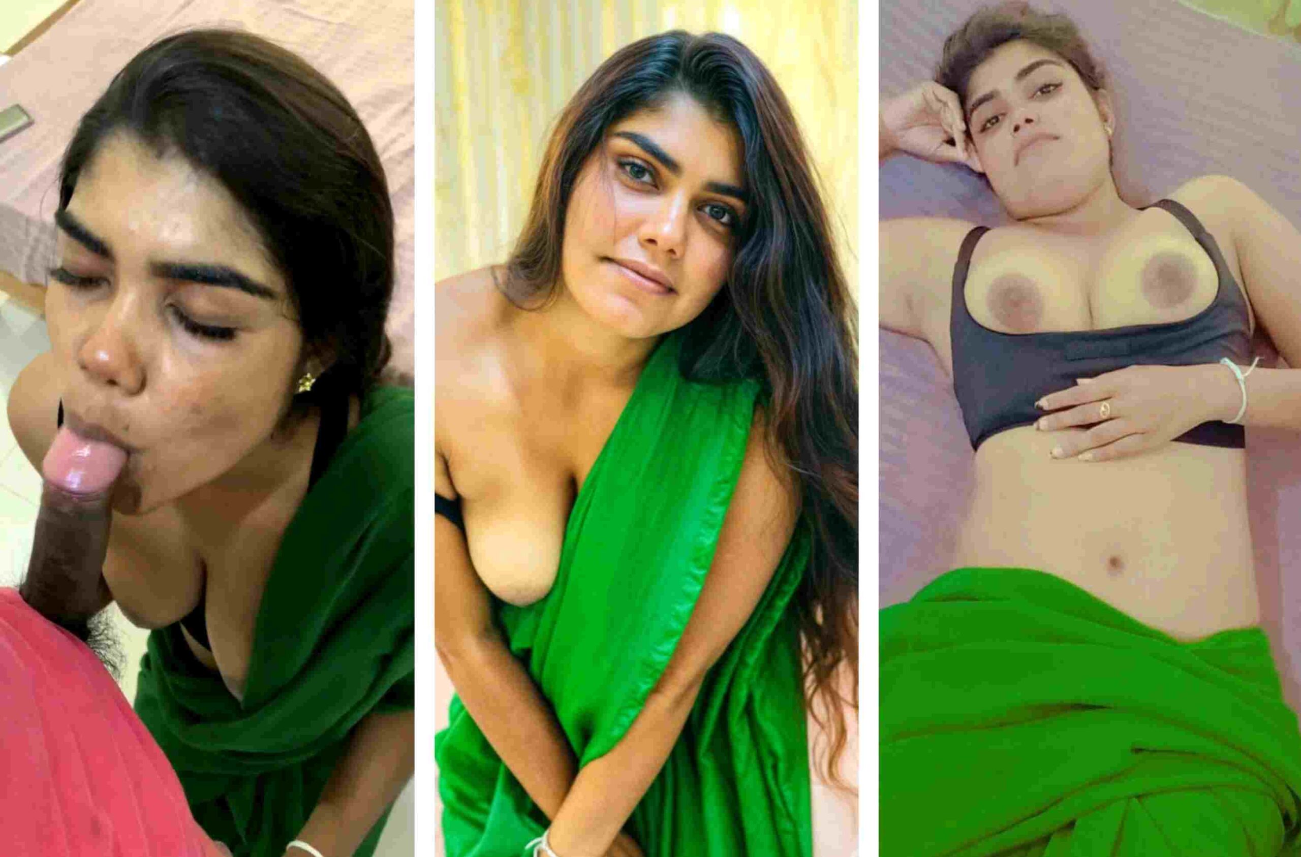 Green Saree Girl Full Nude Pics and Videos