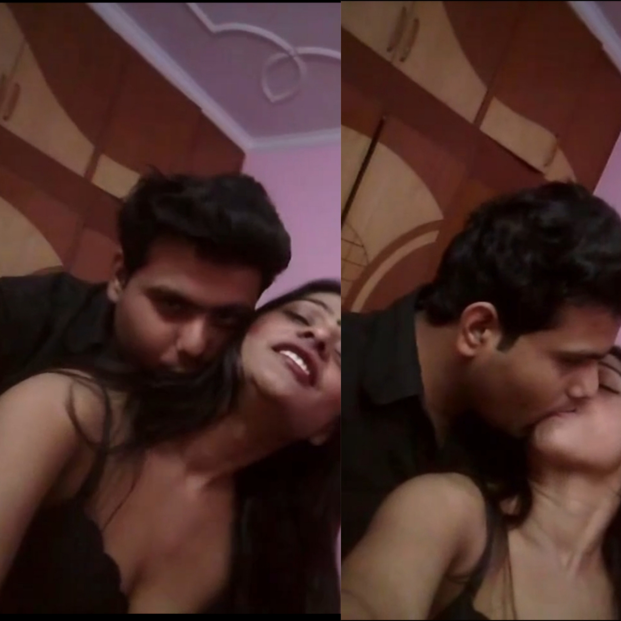 Desi indian couple exclusive video kissing blowjob
