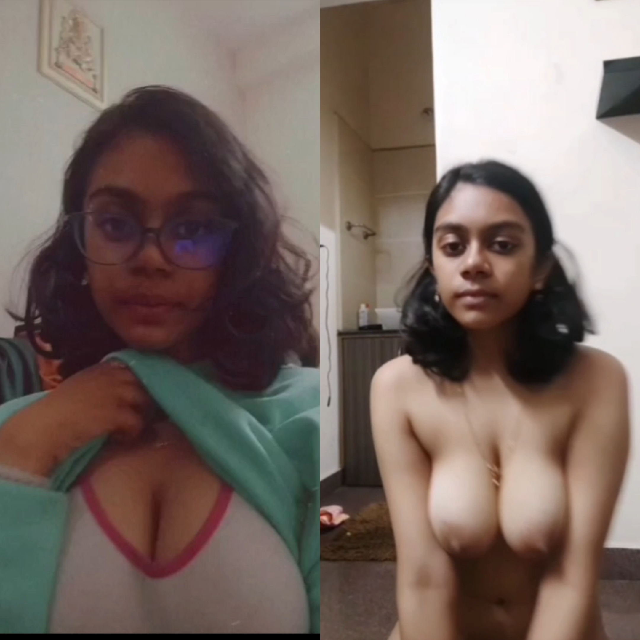 Cute girl showing  boobs and Ass